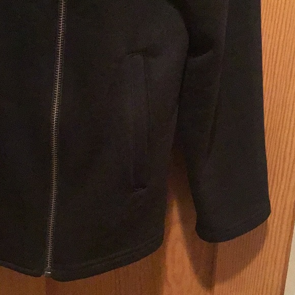 Black Top with Asymmetrical Side Zipper - Picture 8 of 9